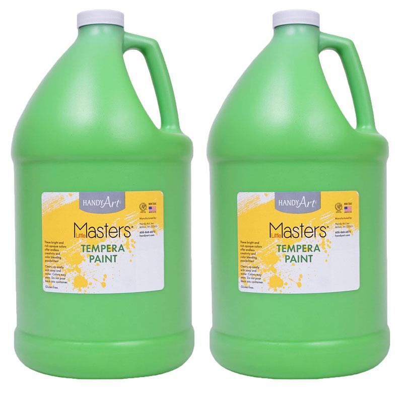 Little Masters Tempera Paint, Light Green, Gallon, Pack of 2. Picture 2