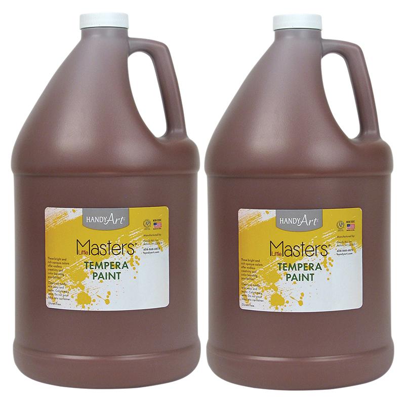Little Masters Tempera Paint, Brown, Gallon, Pack of 2. Picture 2