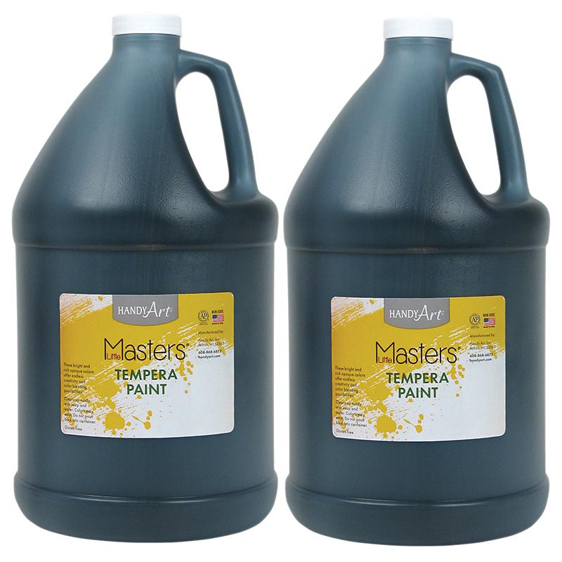 Little Masters Tempera Paint, Black, Gallon, Pack of 2. Picture 2
