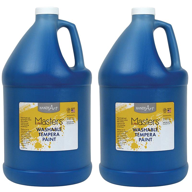 Little Masters Washable Tempera Paint, Blue, Gallon, Pack of 2. Picture 2