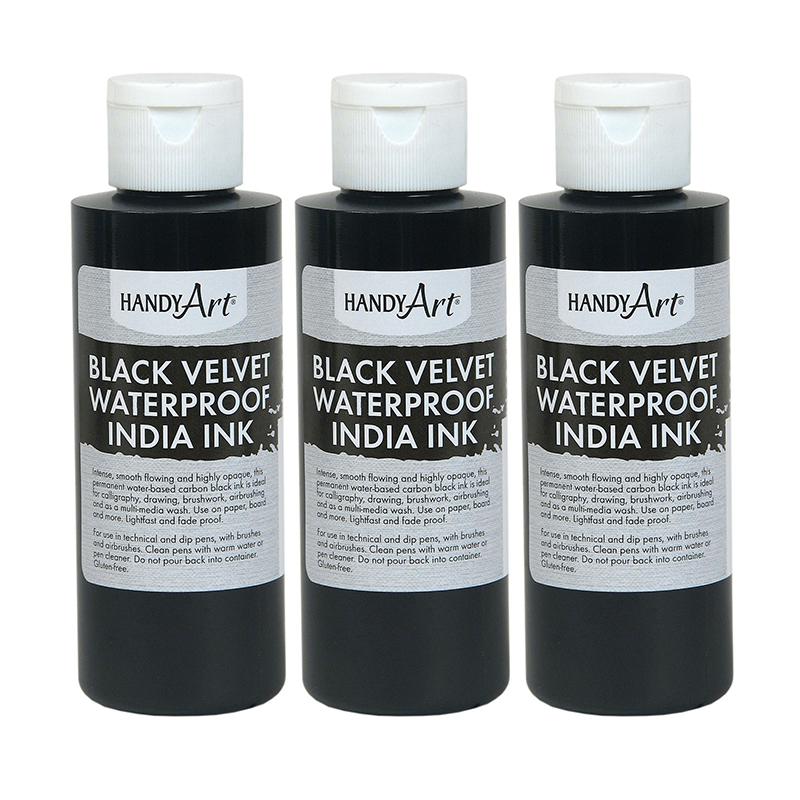 Black Velvet India Ink, 4. oz, Pack of 3. Picture 2