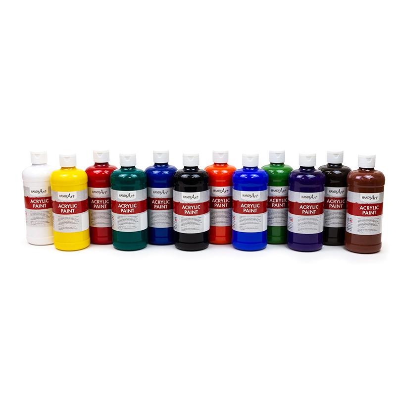 Acrylic Paint - Pint Primary Set of 12. Picture 2