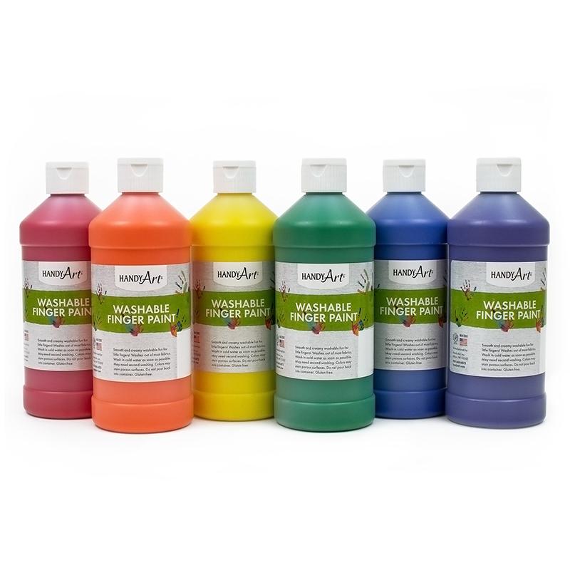 Washable Finger Paint - Pint Primary Set of 6. Picture 2