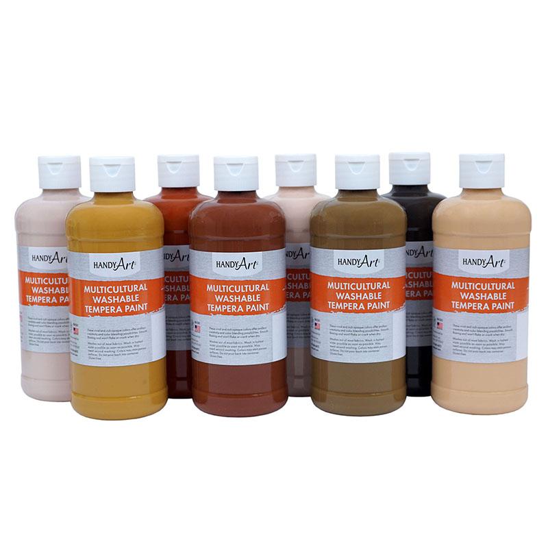Washable Tempera 8-Pint Multicultural Set. Picture 2