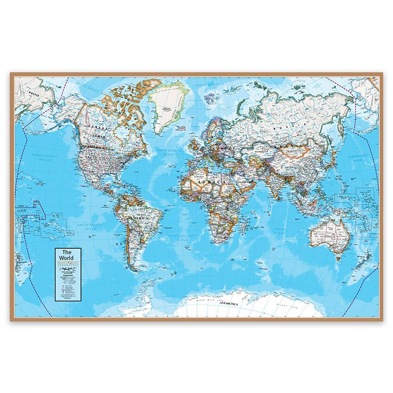 Contemporary World 24" x 36" Laminated Wall Map. Picture 2