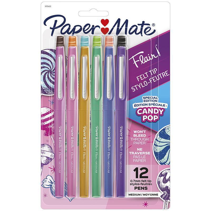 Flair Felt Tip Pens, Medium Point, Candy Pop Pack, 12 Count. Picture 2