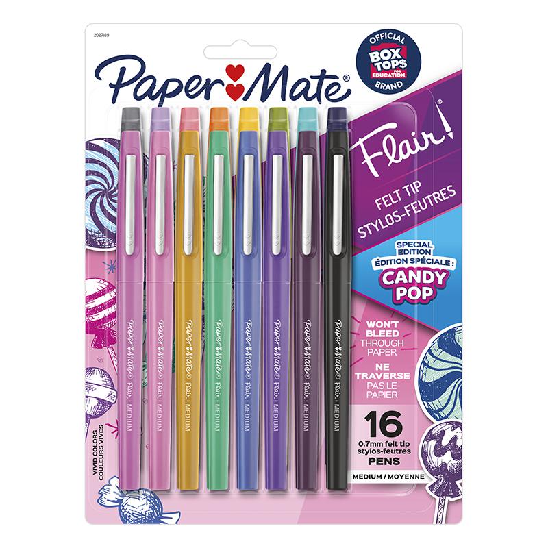 Flair Felt Tip Pens, Medium Point, Candy Pop Pack, 0.7mm, 16 Count. Picture 2