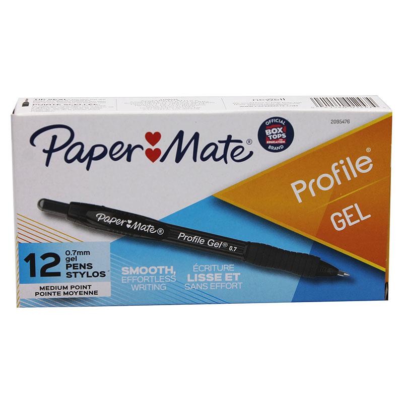 Gel Pen, Profile Retractable Pen, 0.7mm, Black, 12 Count. Picture 2
