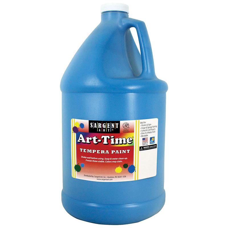 Art-Time Tempera Paint, Turquoise, Gallon. Picture 2