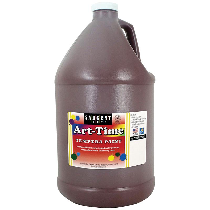 Art-Time Tempera Paint, Brown, Gallon. Picture 2