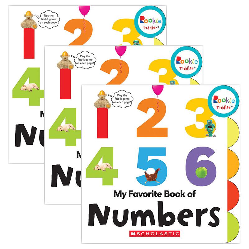 Rookie Toddler Board Book, My Favorite Book of Numbers, Pack of 3. Picture 2
