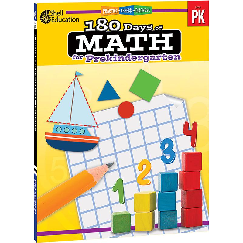 180 Days of Math Workbook, Grade PreK. Picture 2