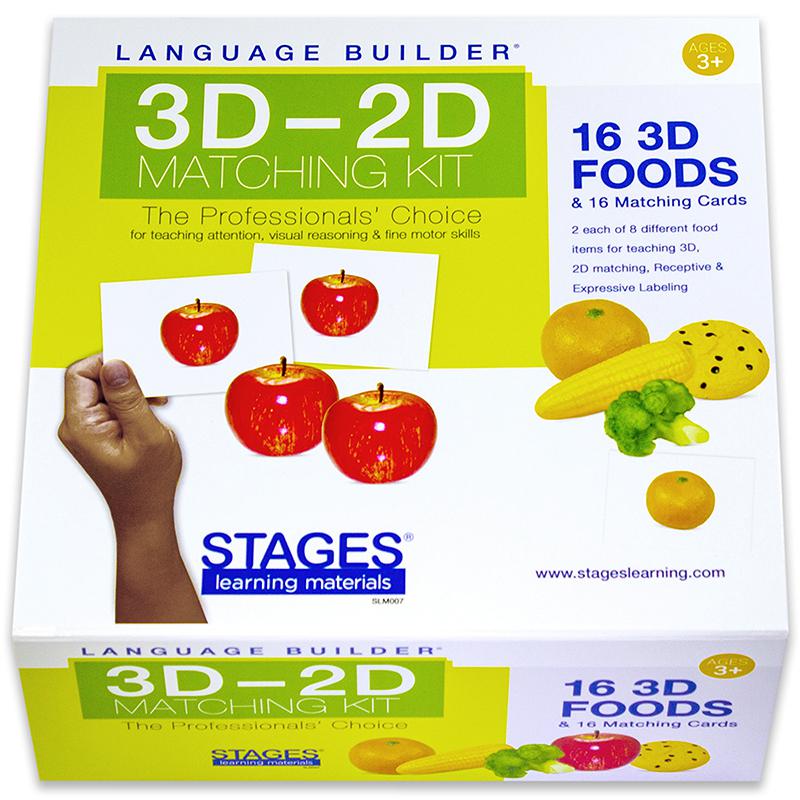 Language Builder 3D-2D Matching Kit, Foods. Picture 2