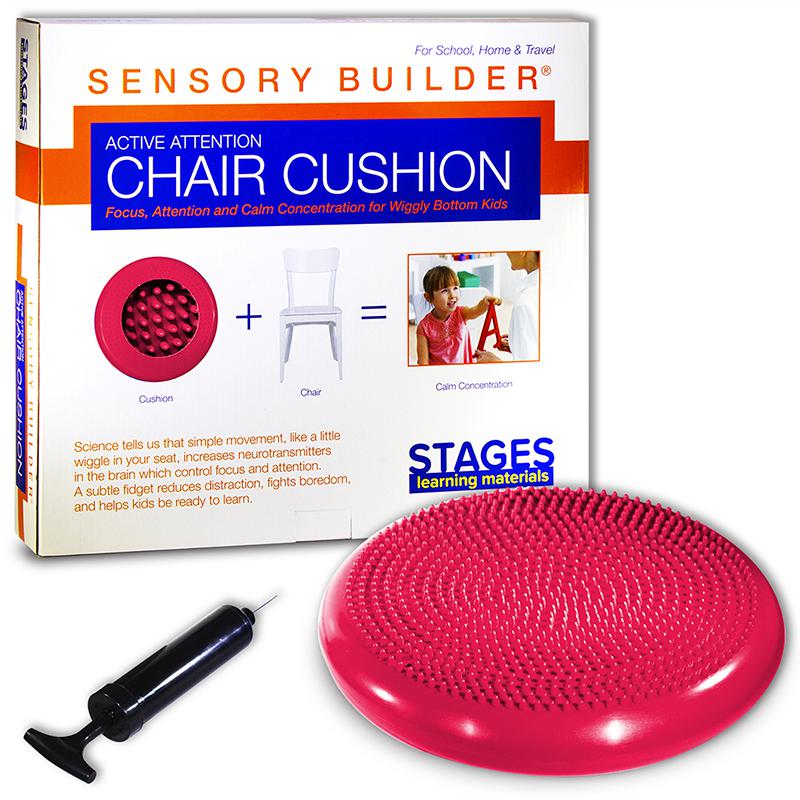 Sensory Builder Active Attention Chair Cushion, Red. Picture 2