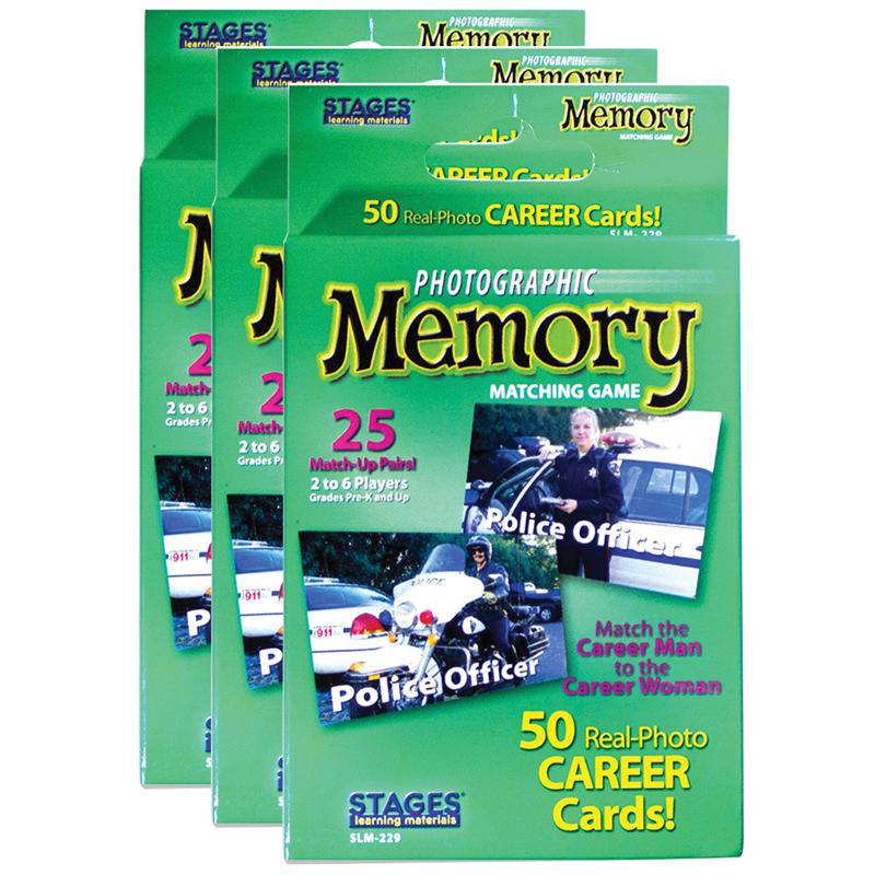 Photographic Memory Matching Game, Careers, Pack of 3. Picture 2