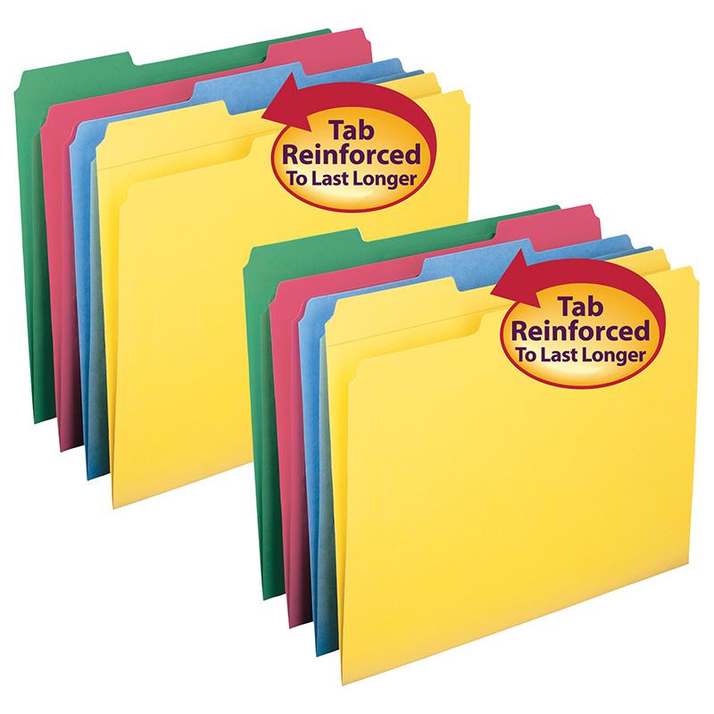 File Folders, Reinforced 1/3-Cut Tab, Letter Size, 4 12 Per Box, 2 Boxes. Picture 2