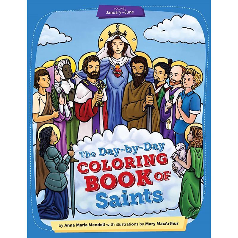 Day-by-Day Coloring Book of Saints v1, January through June - 1st edition. Picture 2