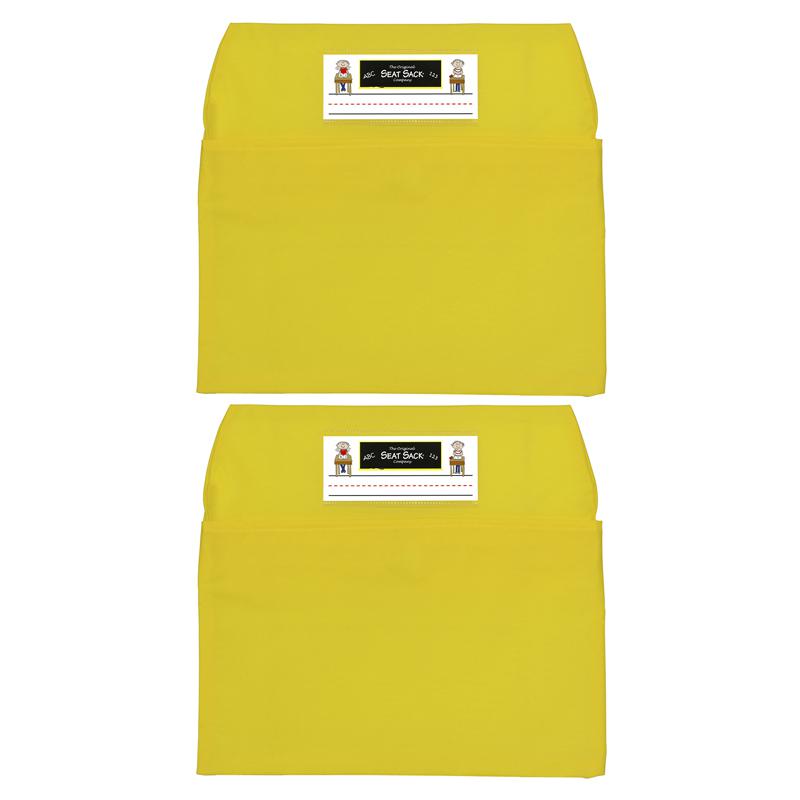 Seat Sack, Small, 12 inch, Chair Pocket, Yellow, Pack of 2. Picture 2