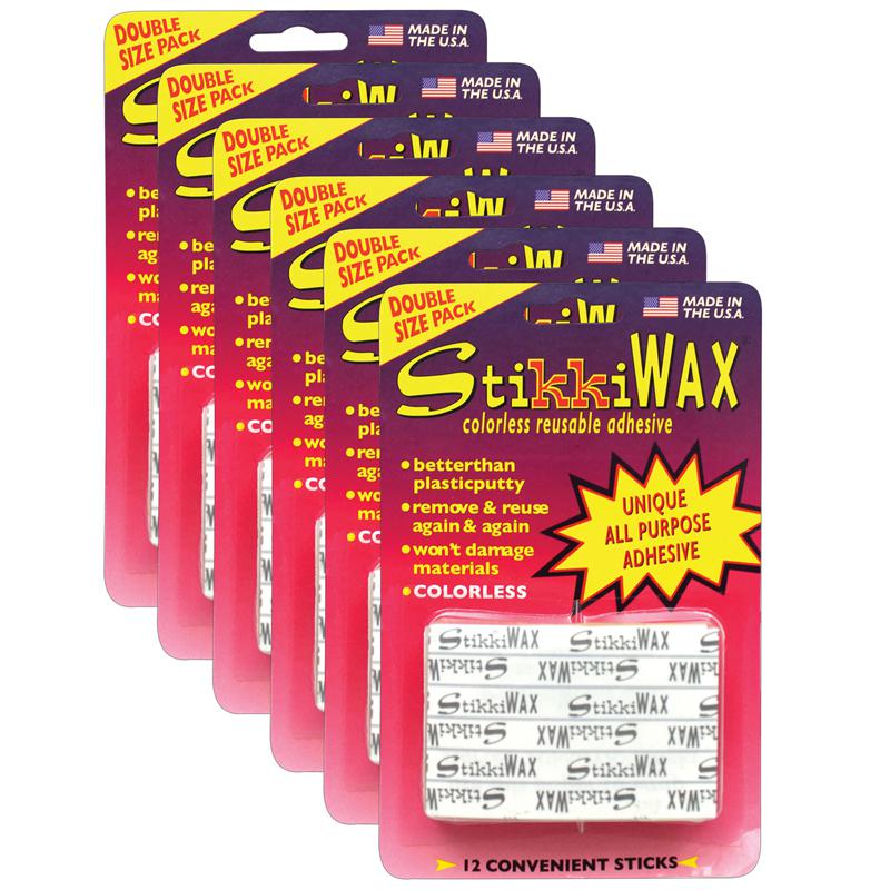 StikkiWAX Adhesive Bars/Sticks, 12 Per Pack, 6 Packs. Picture 2