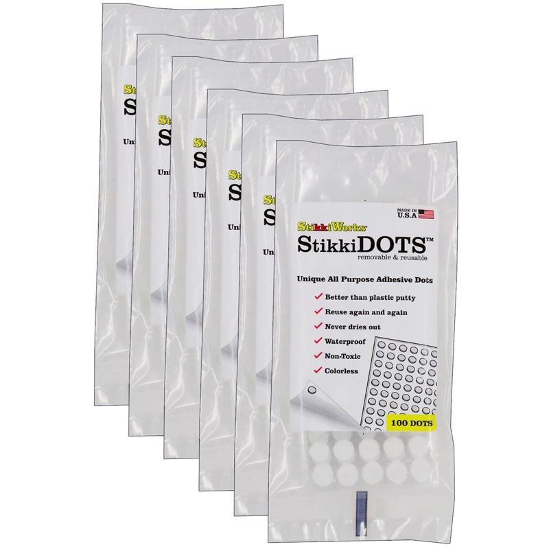 StikkiDOTS, Adhesive Dots, 100 Per Pack, 6 Packs. Picture 2