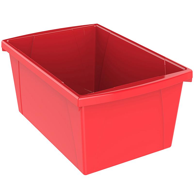 Medium Classroom Storage Bin, Red. Picture 2