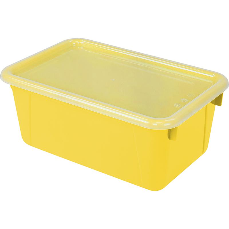 Small Cubby Bin with Cover, Classroom Yellow. Picture 2