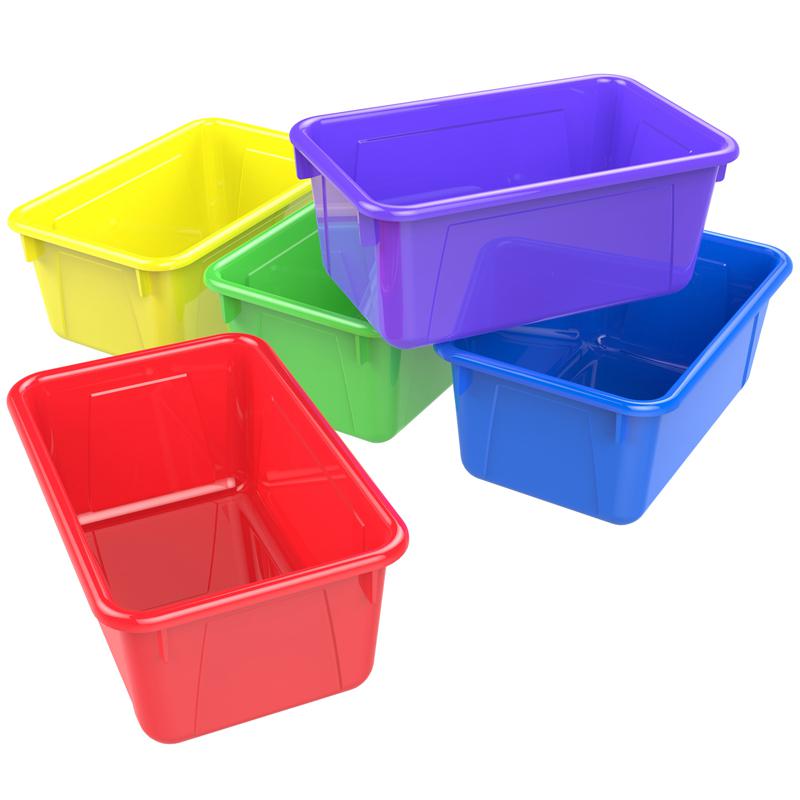 Small Cubby Bin, Assorted Colors, Set of 5. Picture 2