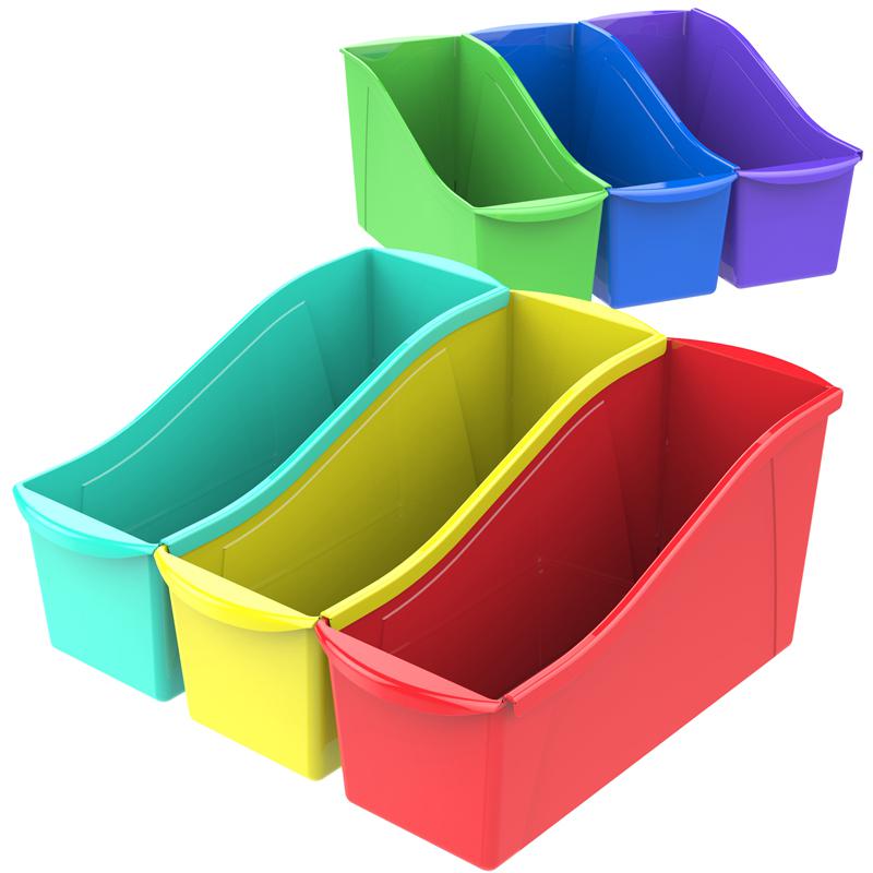 Large Book Bin, Assorted Color, Set of 6. Picture 2