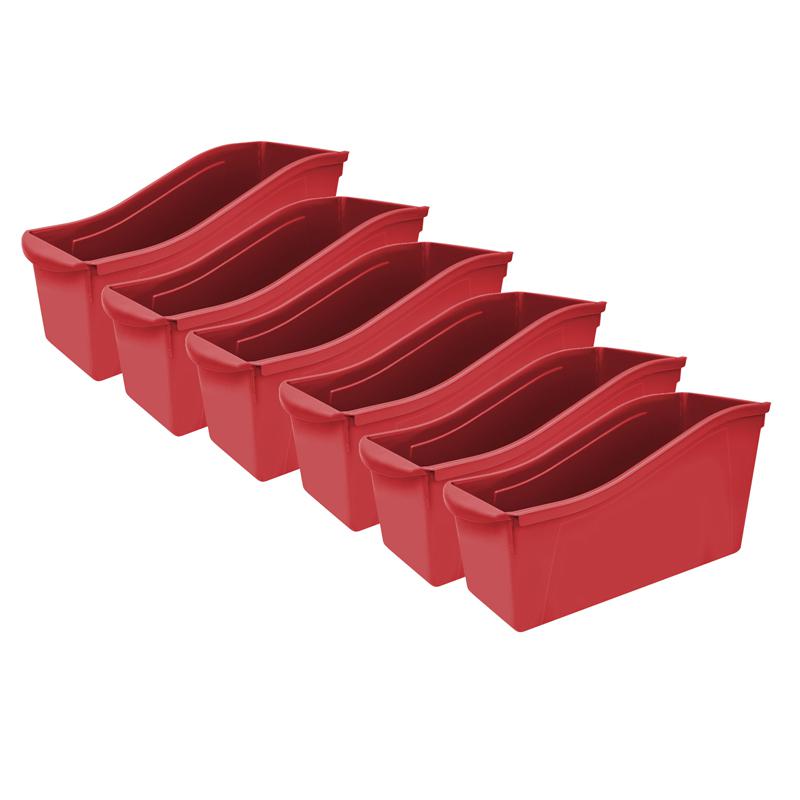 Large Book Bin, Red, Pack of 6. Picture 2
