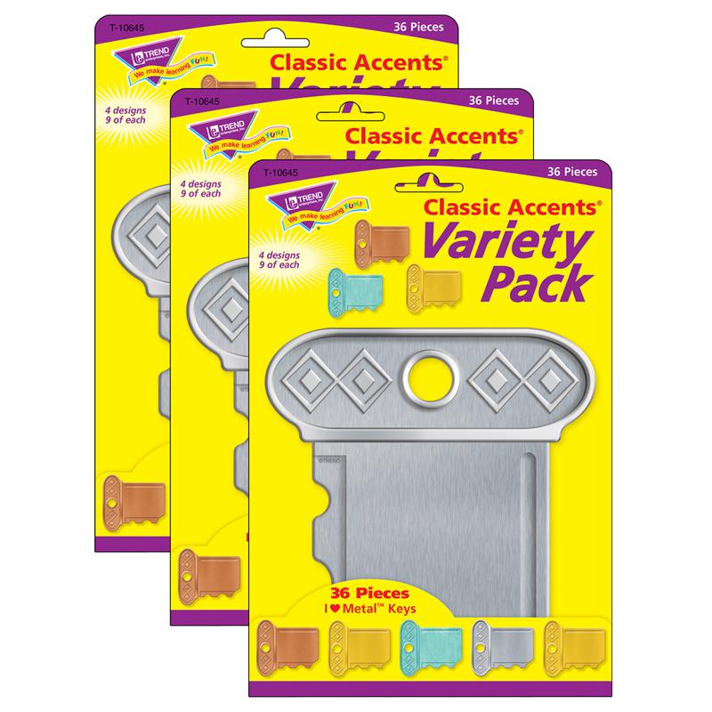 I Love Metal Keys Classic Accents Variety Pack, 36 Per Pack, 3 Packs. Picture 2