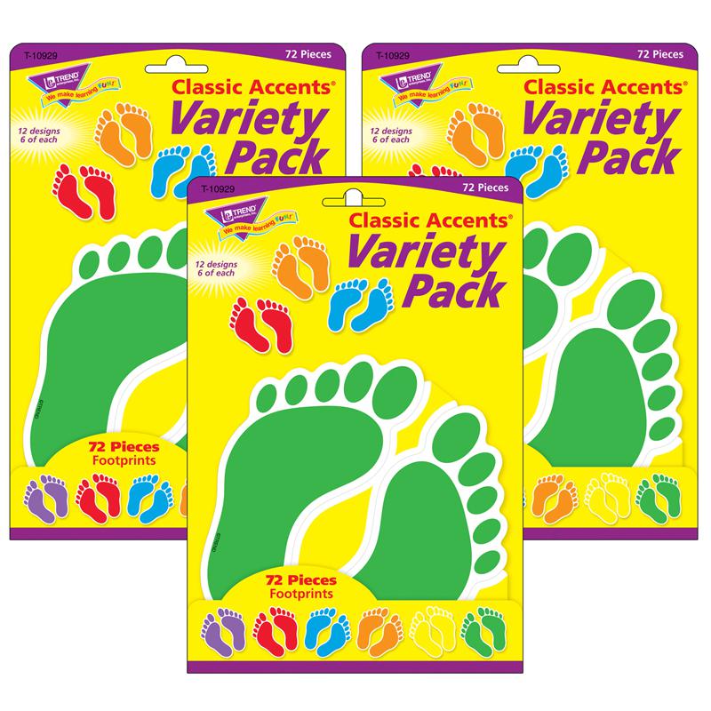 Footprints Classic Accents Variety Pack, 36 Per Pack, 3 Packs. Picture 2