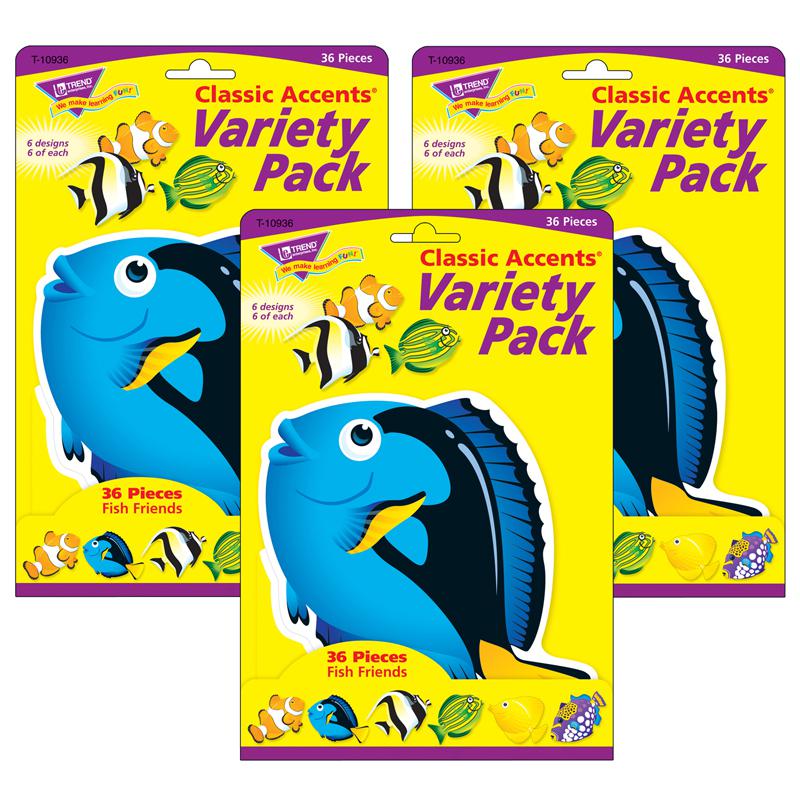 Fish Friends Classic Accents Variety Pack, 36 Per Pack, 3 Packs. Picture 2