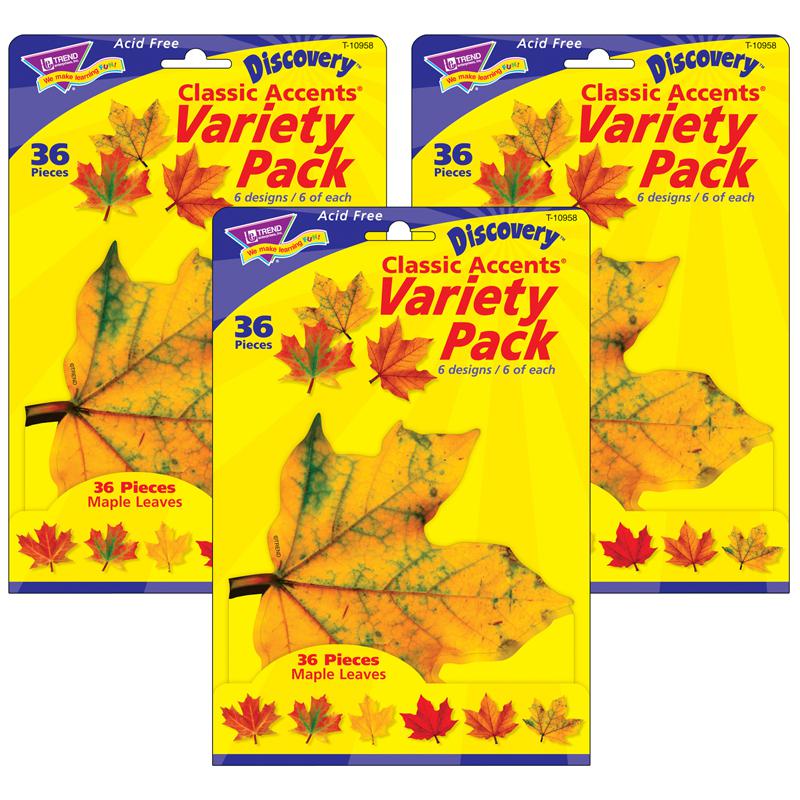 Maple Leaves Classic Accents Variety Pack, 36 Per Pack, 3 Packs. Picture 2