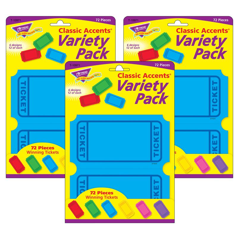 Winning Tickets Classic Accents Variety Pack, 72 Per Pack, 3 Packs. Picture 2