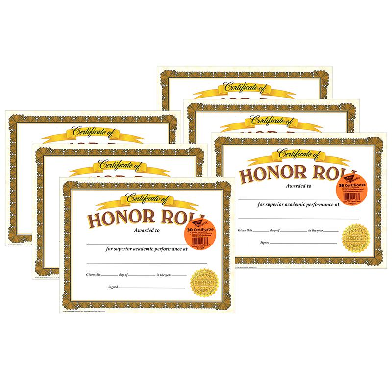 Honor Roll Classic Certificates, 30 Per Pack, 6 Packs. Picture 2