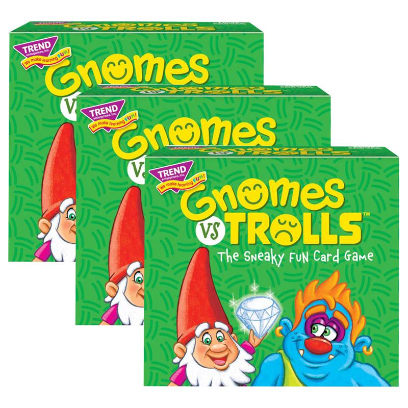 GNOMES vs TROLLS Three Corner Card Game, Pack of 3. Picture 2