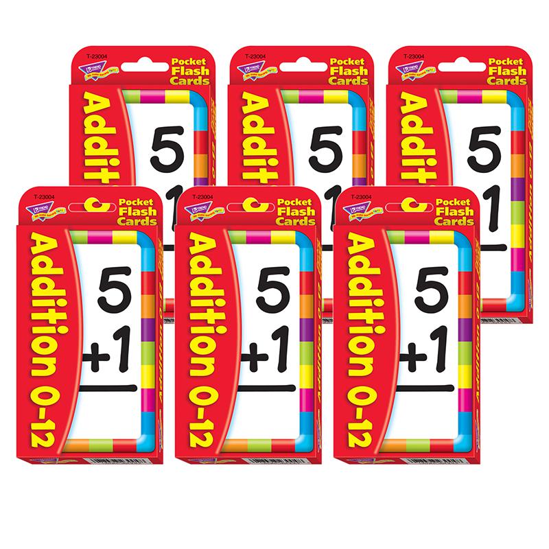 Addition 0-12 Pocket Flash Cards, 6 Packs. Picture 2