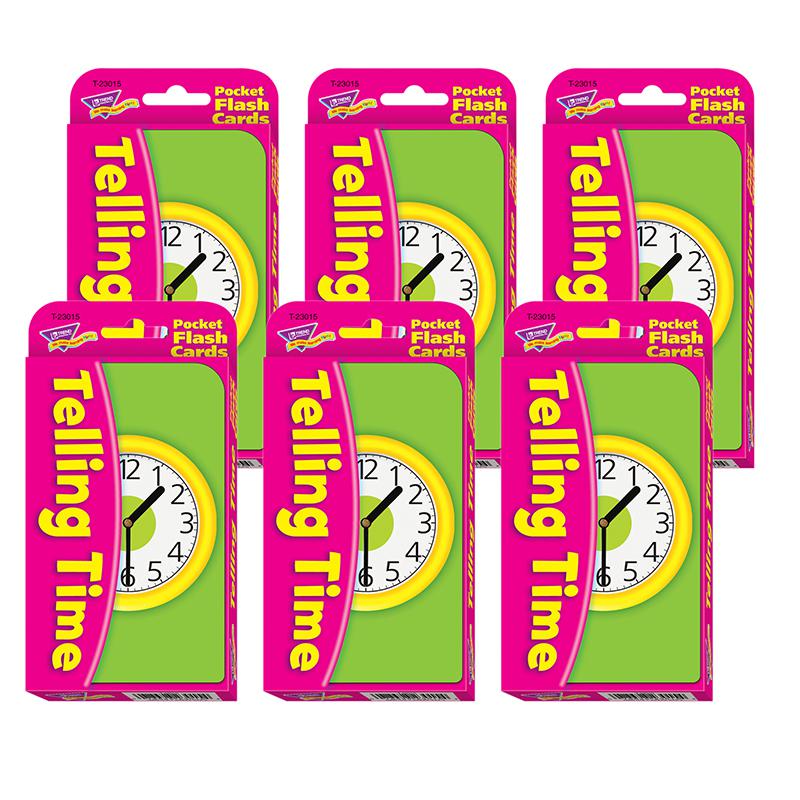 Telling Time Pocket Flash Cards, 6 Packs. Picture 2