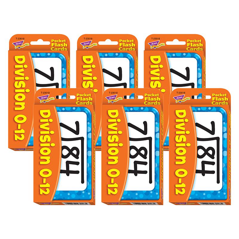 Division 0-12 Pocket Flash Cards, 6 Packs. Picture 2
