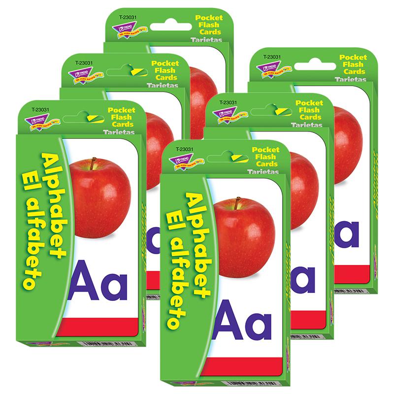 Alphabet/El Alfabeto (EN/SP) Pocket Flash Cards, 6 Packs. Picture 2