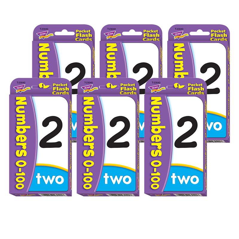 Numbers 0-100 Pocket Flash Cards, 6 Packs. Picture 2