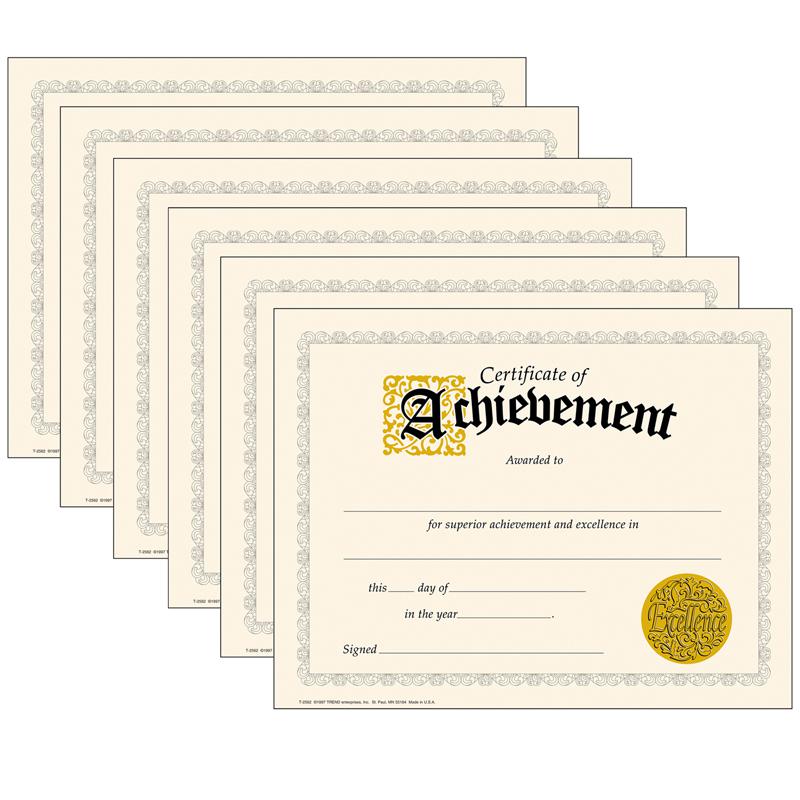 Certificate of Achievement Classic Certificates, 30 Per Pack, 6 Packs. Picture 2