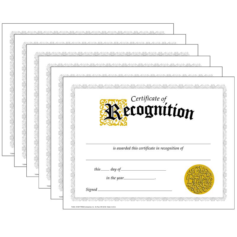 Certificate of Recognition Classic Certificates, 30 Per Pack, 6 Packs. Picture 2