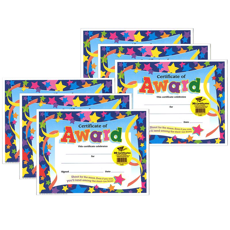 Certificate of Award Colorful Classics Certificates, 30 Per Pack, 6 Packs. Picture 2