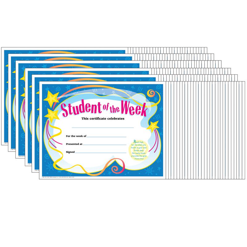 Student of The Week Colorful Classics Certificates, 30 Per Pack, 6 Packs. Picture 2