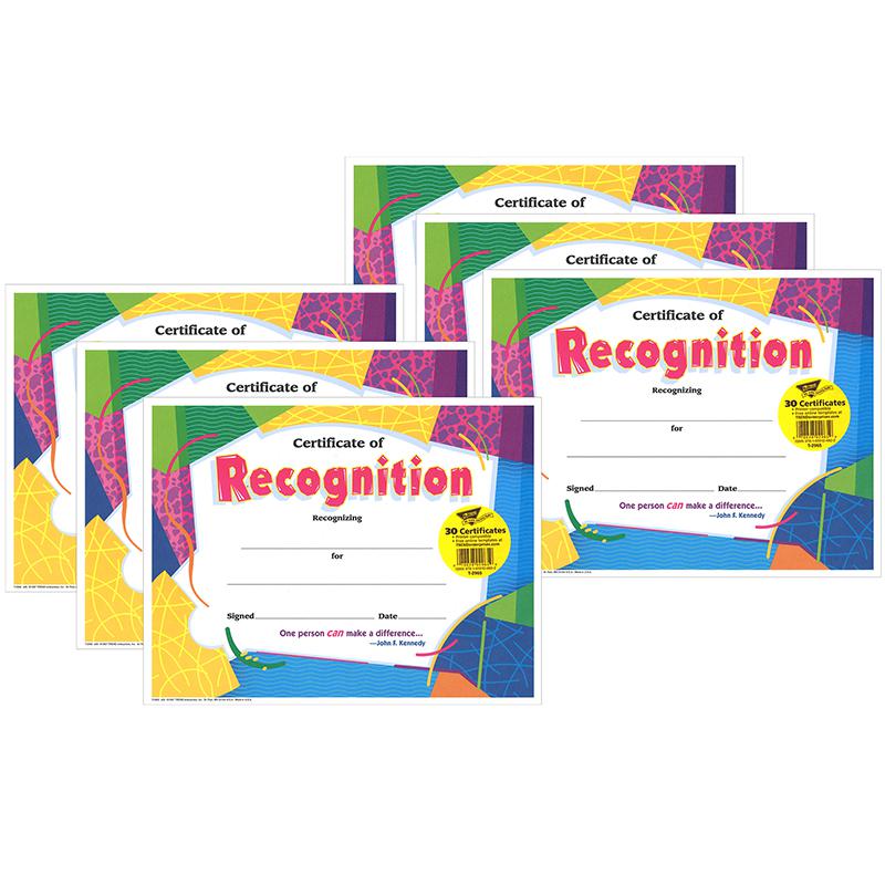Certificate of Recognition Colorful Classics Certificates, 30 Per Pack, 6 Packs. Picture 2