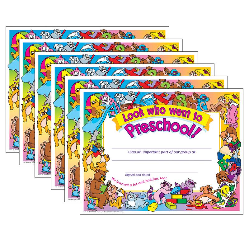 Look who went to Preschool! Certificate, 30 Per Pack, 6 Packs. Picture 2