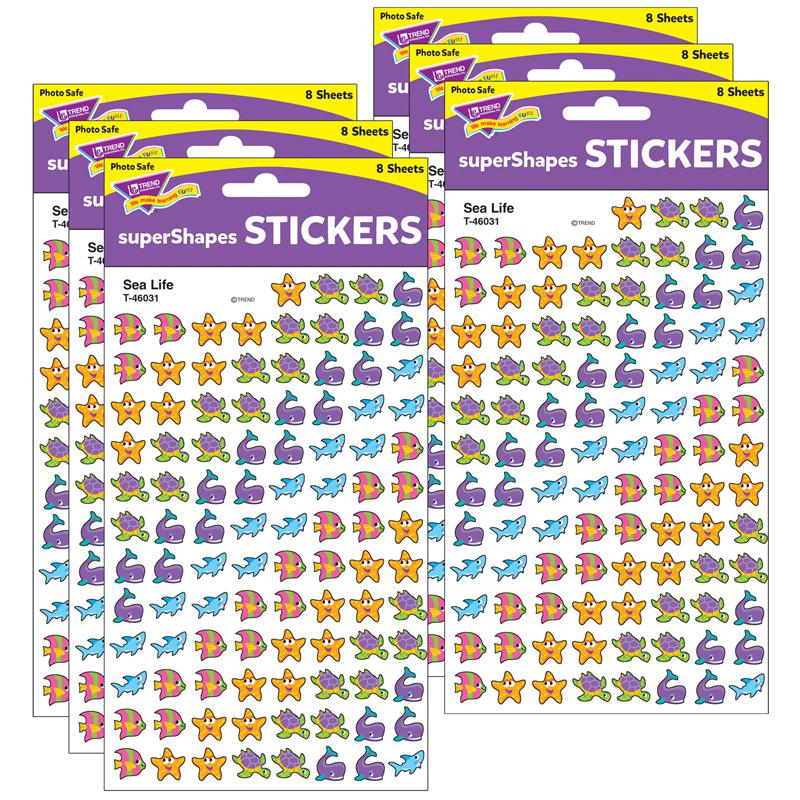 Sea Life superShapes Stickers, 800 Per Pack, 6 Packs. Picture 2