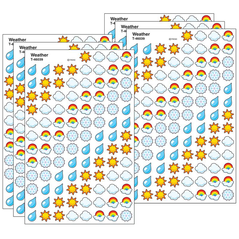 Weather superShapes Stickers, 800 Per Pack, 6 Packs. Picture 2