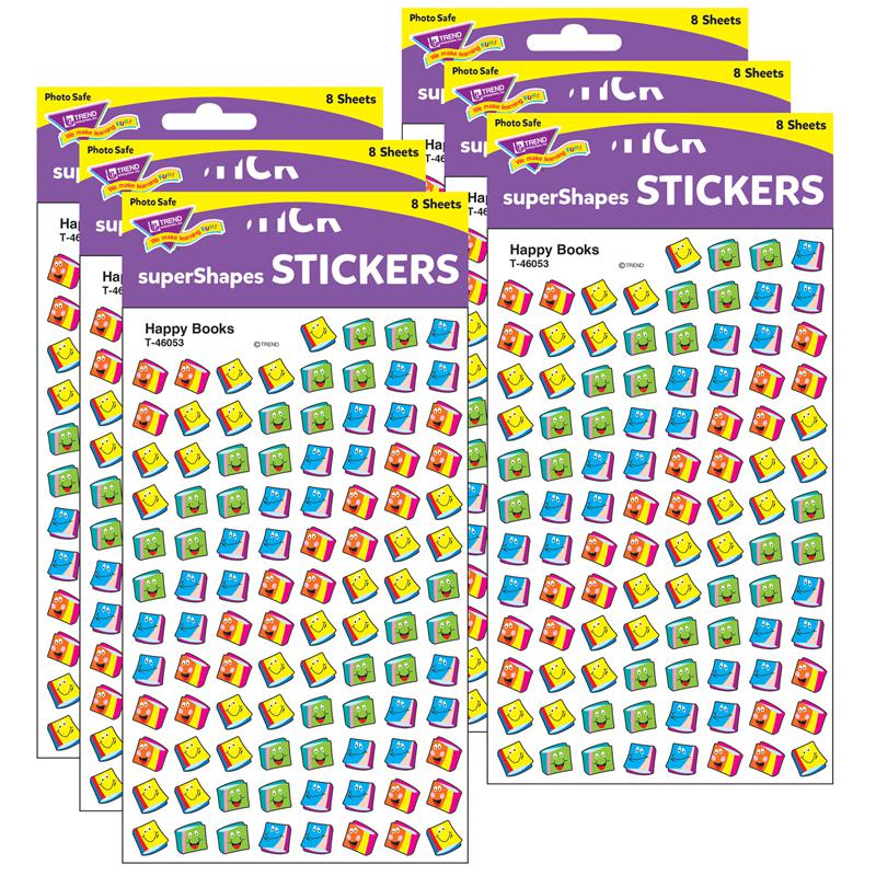 Happy Books superShapes Stickers, 800 Per Pack, 6 Packs. Picture 2